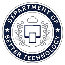 Logo for the Department of Better Technology.